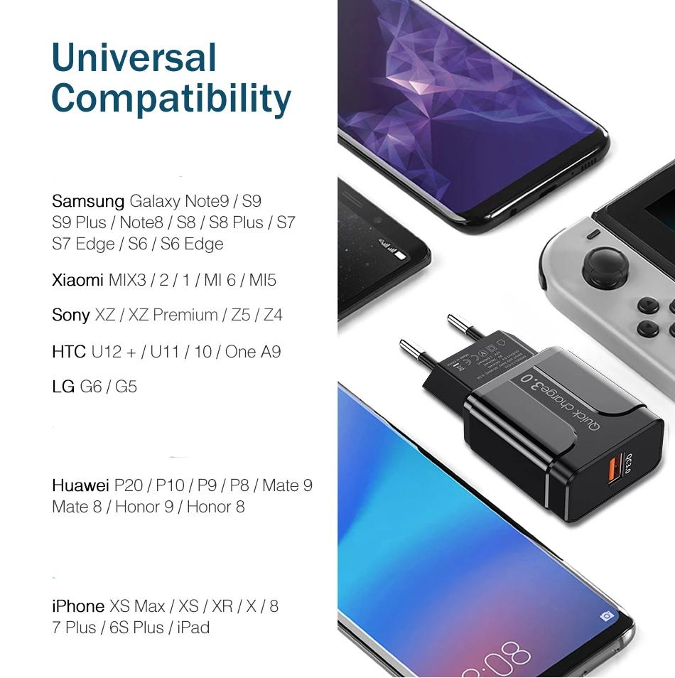 Carregador USB Para iPhone X 8 7, iPad, Samsung, S9, Xiaomi, mi 8 Huawei .